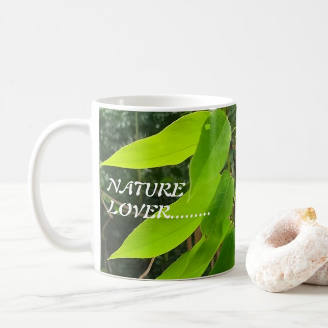 Caneca De Café Mug com boa captura de plantas (Com Donut)