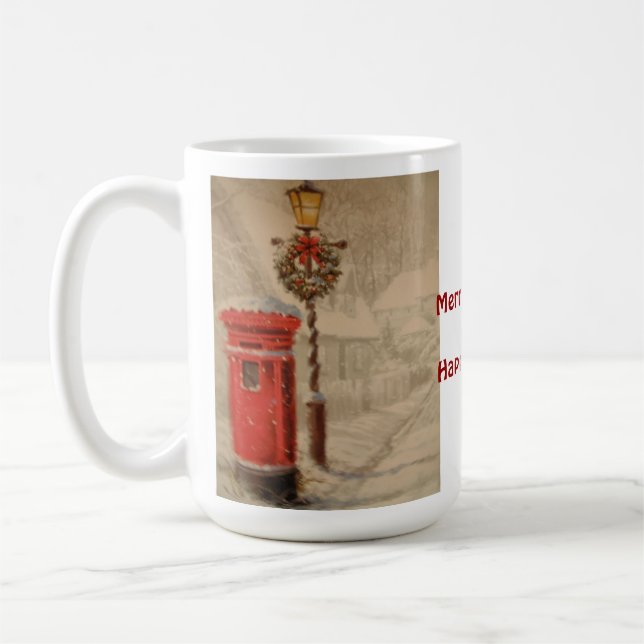 Caneca De Café Mug Com Caixa De Posto Vermelha (Esquerda)