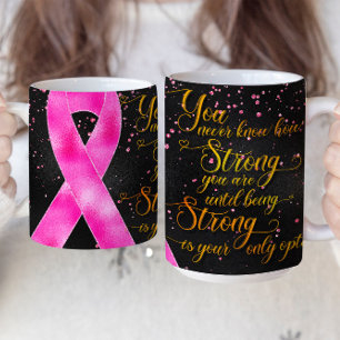 Caneca De Café Mug com desenho de fita de conscientização rosa qu