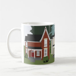 Caneca De Café Mug com Design da Casa Vitoriana