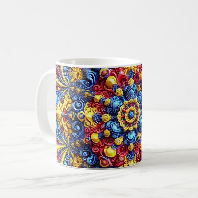 Caneca De Café Mug com Design de cor romena (Frente Esquerda)