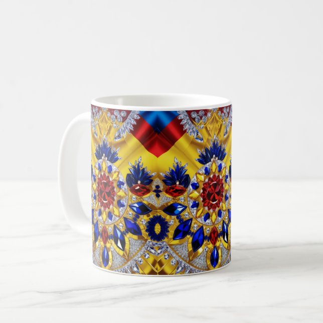 Caneca De Café Mug com Design de cor romena (Frente Esquerda)