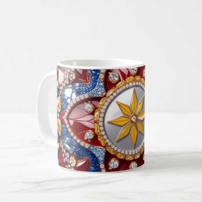 Caneca De Café Mug com Design de cores colombianas (Frente Esquerda)