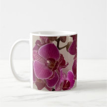 Mug com design de orquídea