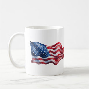 Caneca De Café Mug com design de Sinalizador EUA