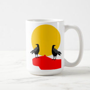 Caneca De Café Mug com Dois Blackbird sentado em Capybara