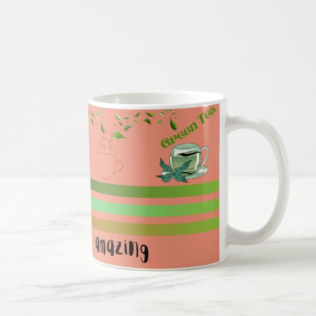 Caneca De Café Mug com folhas de chá (Direita)