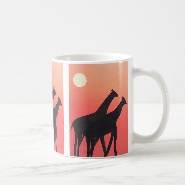 Caneca De Café Mug com Giraffe Design (Direita)