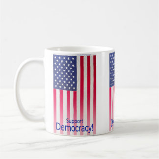 Caneca De Café Mug com mensagem de sinalizador "Democracia de Sup
