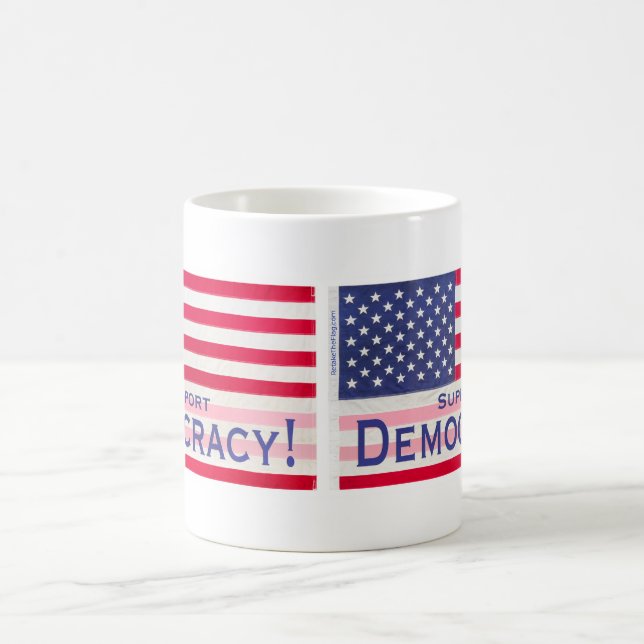 Caneca De Café Mug com mensagem de sinalizador "Democracia de Sup (Centro)
