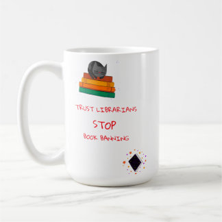 Caneca De Café Mug com mensagem para proteger Bibliotecários e li