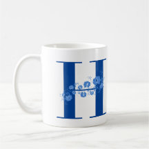 Mug com Monograma Floral H