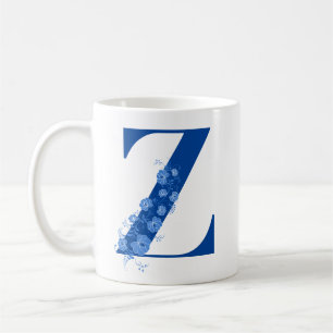 Caneca De Café Mug com Monograma Floral - Letra Z