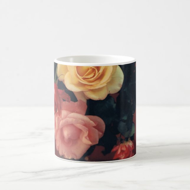 Caneca De Café Mug com padrão de Rosa gigante (Centro)