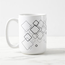 Mug com padrão geométrico.