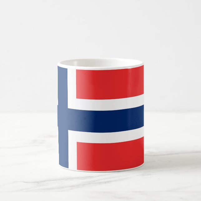 Caneca De Café Mug com pavilhão da Noruega (Centro)