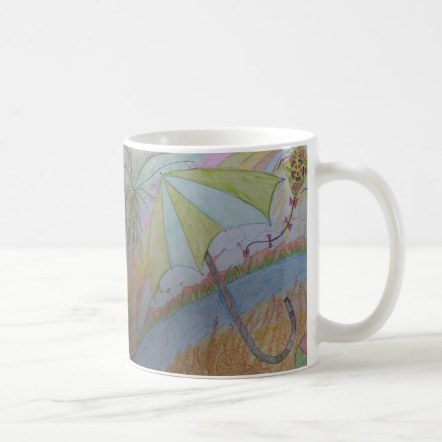 Caneca De Café Mug com pipa e Design de guarda-chuva (Direita)