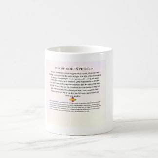 Caneca De Café Mug com poema Filho de Deus no Sol