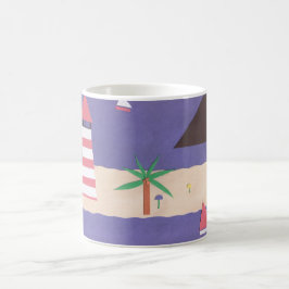Caneca De Café Mug com praia e cena oceânica