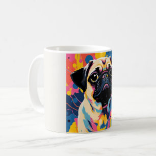 Caneca De Café Mug com Pug design