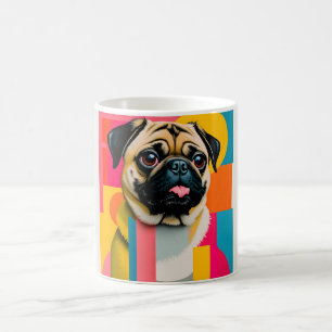 Caneca De Café Mug com Pug design