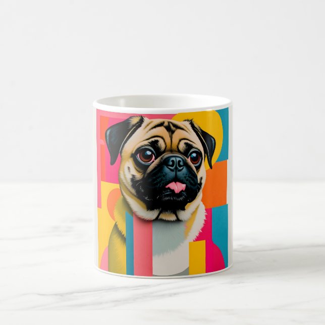 Caneca De Café Mug com Pug design (Centro)