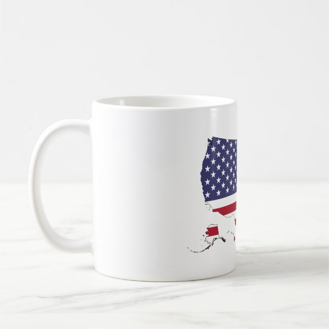 Caneca De Café Mug com Sinalizador de Mapa Americano (Esquerda)