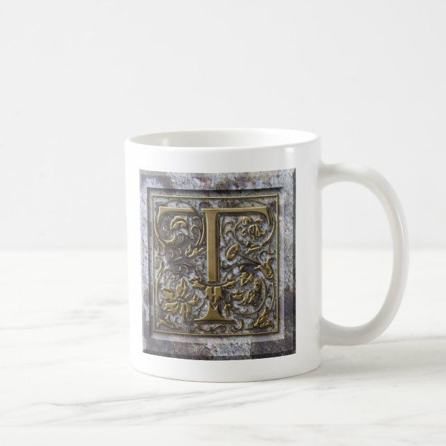 Caneca De Café Mug com "T" inicial (Direita)