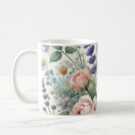 Caneca De Café Mug com Watercolor Floral Padrão 5/6