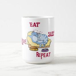 Caneca De Café Mug Coma Sono Amor Repetir Gatos