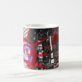 Caneca De Café mug compacta gastou Nova Iorque estátua liberdade