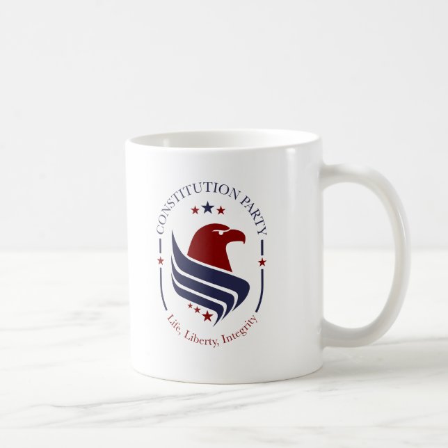 Caneca De Café Mug, Constitution Party, Eagle, oval (Direita)