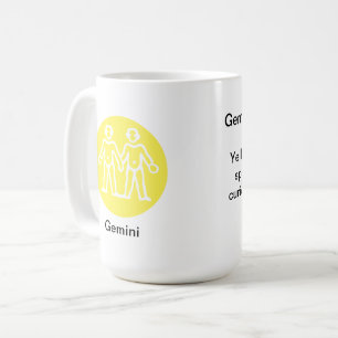 Caneca De Café Mug - Cor do Zodíaco para Gemini