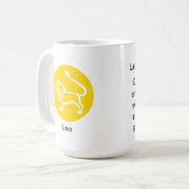Caneca De Café Mug - Cor do Zodíaco para Leo