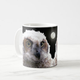 Caneca De Café Mug - Corujas e Lua