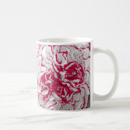 Caneca De Café Mug - Cravo em Vermelho e Branco