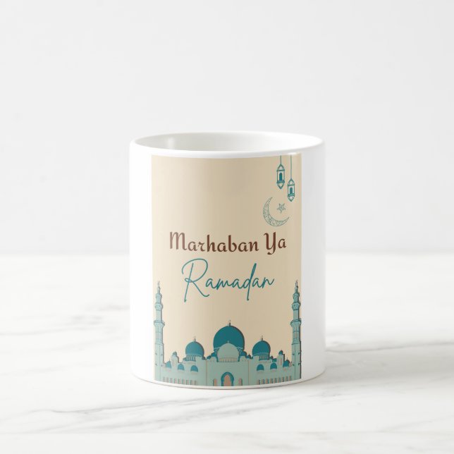 Caneca De Café Mug Cream Brown Marhaban Ya Ramadan (Centro)