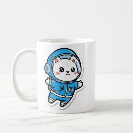 Caneca De Café Mug Cute Astronaut Cat Kawaii