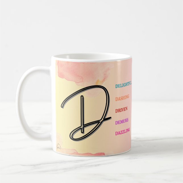 Caneca De Café Mug "D" inicial (11oz) (Esquerda)