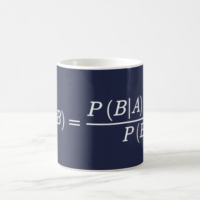 Caneca De Café Mug da Equação Matemática da Ciência de Bayes Theo (Centro)
