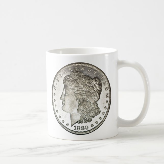 Caneca De Café Mug da Taça de Dólar Morgan Silver (Direita)
