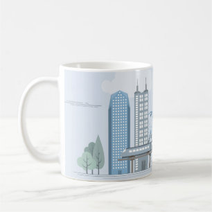 Caneca De Café Mug da Vida na Cidade Moderna - Cena na Rua Urbana