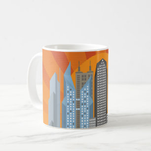 Caneca De Café Mug da Vida na Cidade Moderna - Cena na Rua Urbana