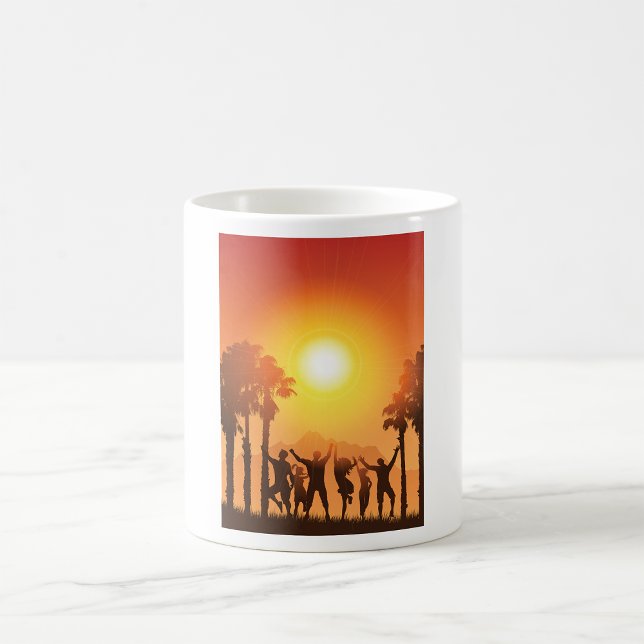 Caneca De Café Mug Dançante De Festa De Verão (Criador carregado)