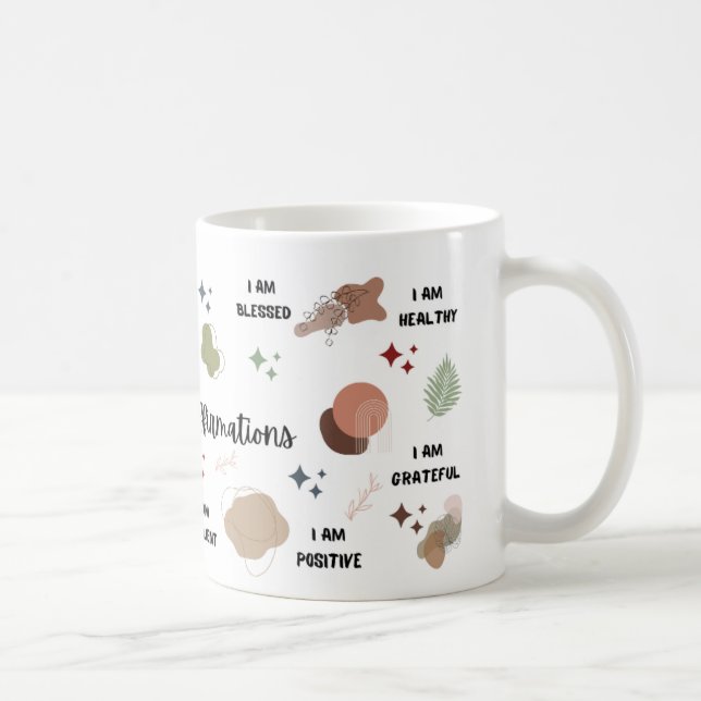 Caneca De Café "Mug de Afirmações Diárias - Mug de Café Motivacio (Direita)