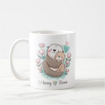 Mug de Amor de Lontra Mar Personalizado