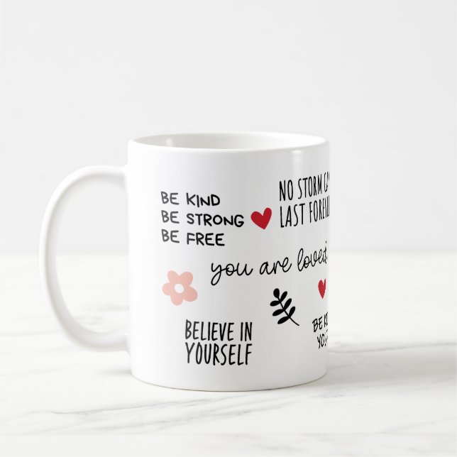 Caneca De Café Mug de amor próprio e inspiração (Esquerda)