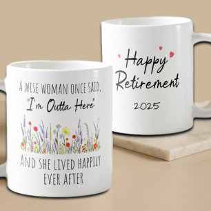 Caneca De Café Mug de aposentadoria para mulheres - Inspiração en