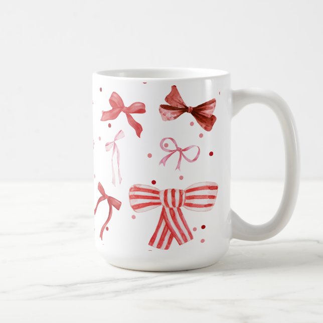 Caneca De Café Mug de Arco de Aquarela em Reds e Pinks (Direita)