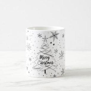 Caneca De Café Mug de Árvore de Natal Moderno